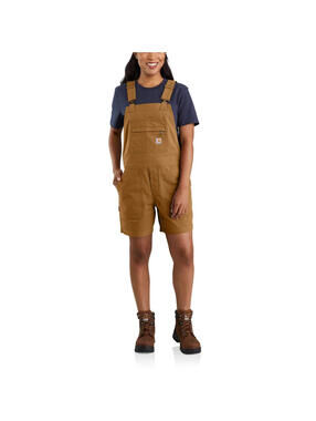Carhartt Rugged Flex Relaxed Fit Canvas Shortalls Women's Size XL Overalls Rare
